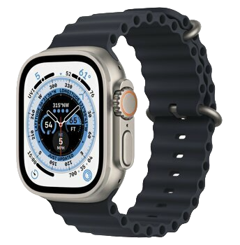 AppleWatch Ultra GPS + Cellular 49mm Titanium Case with Midnight Ocean Band