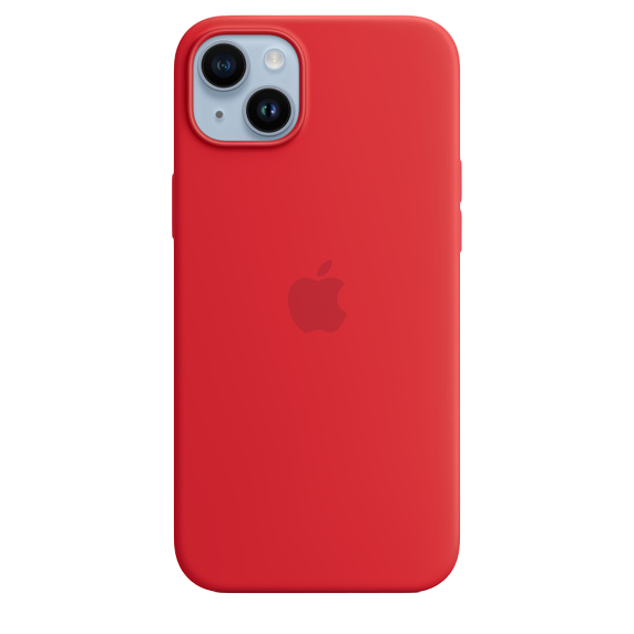 Силиконовый чехол для iPhone 14 Plus с MagSafe - красный