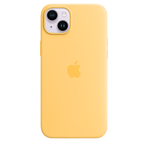 Силиконовый чехол для iPhone 14 Plus с MagSafe - желтый