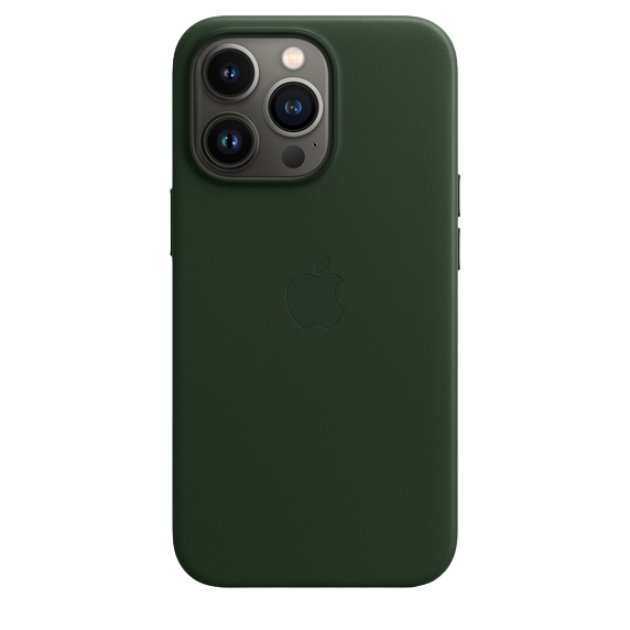 Кожаный чехол для iPhone 13 Pro с MagSafe - зеленый